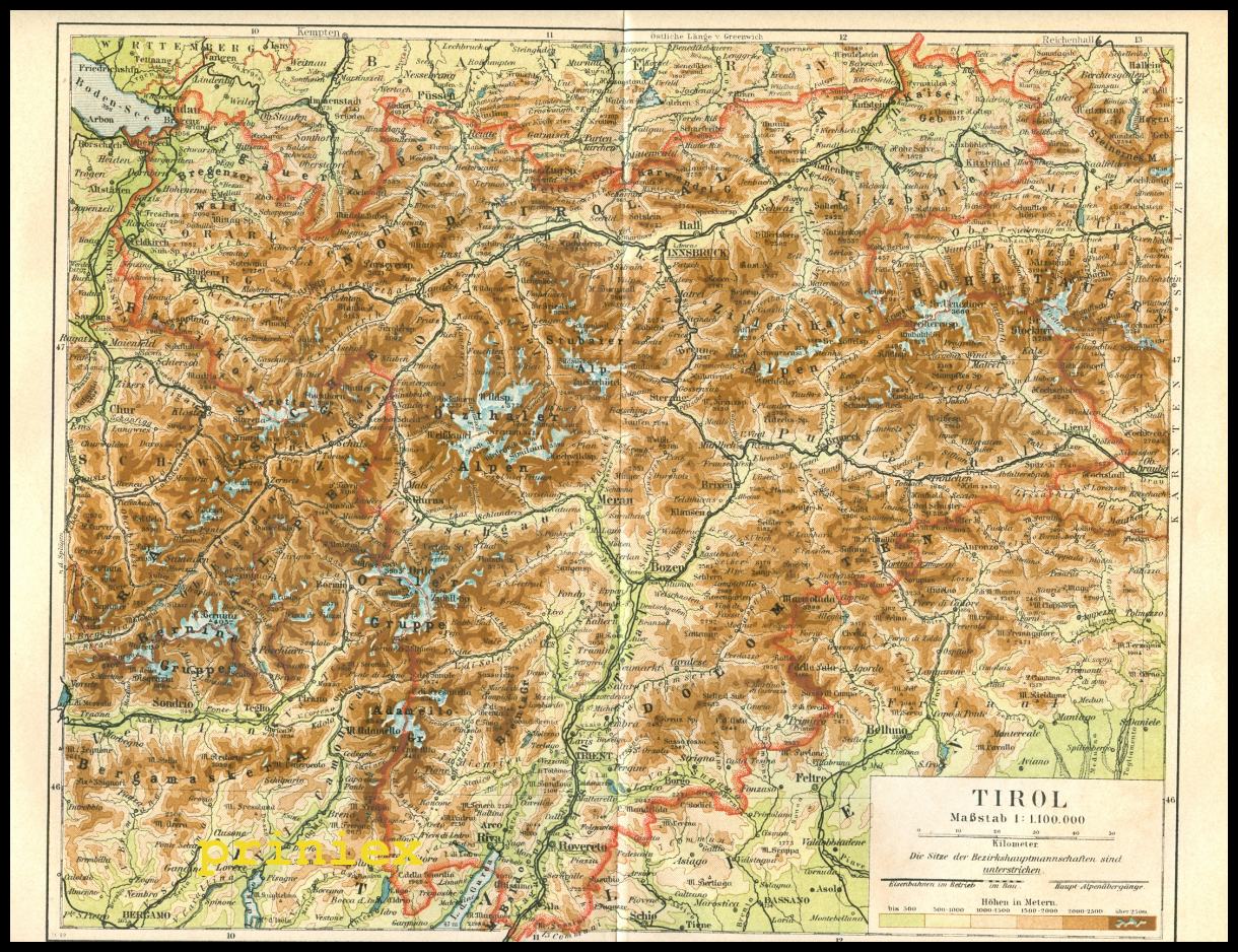 Landkarte Tirol